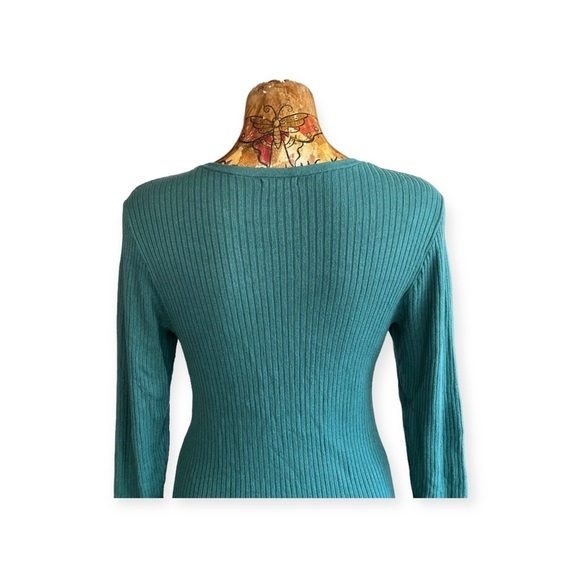 WILD FABLE cardigan sweater long small green button front - Picture 5 of 10